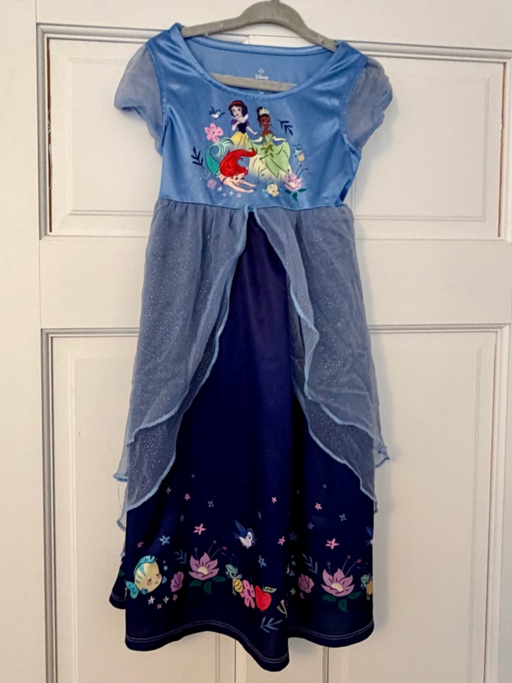 Disney Princess 3T Light & Dark Blue Girls Nightgown